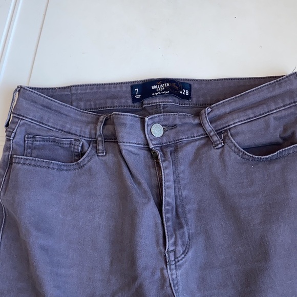 Hollister Moto Style Skinny Jeans Purple 7 - Picture 3 of 4